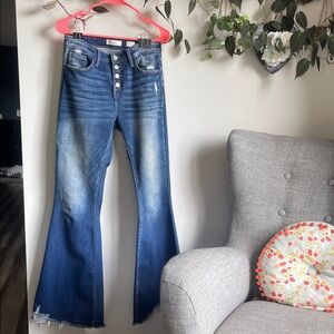 KanCan Dark Blue Flare Jeans